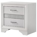MIRANDA 3-DRAWER NIGHTSTAND BEDSIDE TABLE WHITE - Image 4