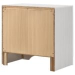 MIRANDA 3-DRAWER NIGHTSTAND BEDSIDE TABLE WHITE - Image 8