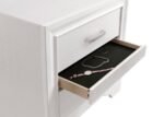 MIRANDA 3-DRAWER NIGHTSTAND BEDSIDE TABLE WHITE - Image 9