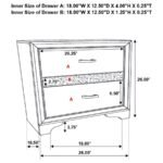 MIRANDA 3-DRAWER NIGHTSTAND BEDSIDE TABLE WHITE - Image 11