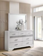 MIRANDA 7-DRAWER DRESSER WITH MIRROR WHITE - Image 2