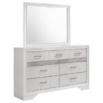 MIRANDA 7-DRAWER DRESSER WITH MIRROR WHITE