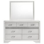 MIRANDA 7-DRAWER DRESSER WITH MIRROR WHITE - Image 3