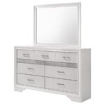 MIRANDA 7-DRAWER DRESSER WITH MIRROR WHITE - Image 4
