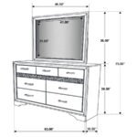 MIRANDA 7-DRAWER DRESSER WITH MIRROR WHITE - Image 12