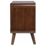 ROBYN 2-DRAWER NIGHTSTAND BEDSIDE TABLE DARK WALNUT - Image 5