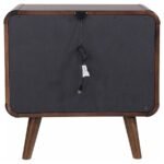 ROBYN 2-DRAWER NIGHTSTAND BEDSIDE TABLE DARK WALNUT - Image 7