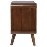 ROBYN 2-DRAWER NIGHTSTAND BEDSIDE TABLE DARK WALNUT - Image 9