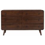 ROBYN 6-DRAWER BEDROOM DRESSER DARK WALNUT - Image 3
