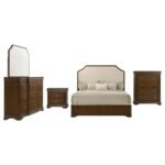 GARLAND 5-PIECE QUEEN BEDROOM SET BROWN CHERRY - Image 2