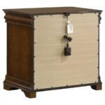 GARLAND 3-DRAWER NIGHTSTAND BEDSIDE TABLE BROWN CHERRY - Image 6