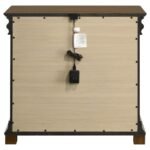 GARLAND 3-DRAWER NIGHTSTAND BEDSIDE TABLE BROWN CHERRY - Image 7