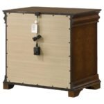 GARLAND 3-DRAWER NIGHTSTAND BEDSIDE TABLE BROWN CHERRY - Image 8