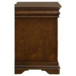 GARLAND 3-DRAWER NIGHTSTAND BEDSIDE TABLE BROWN CHERRY - Image 9