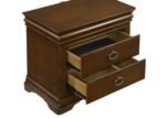 GARLAND 3-DRAWER NIGHTSTAND BEDSIDE TABLE BROWN CHERRY - Image 10