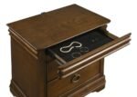 GARLAND 3-DRAWER NIGHTSTAND BEDSIDE TABLE BROWN CHERRY - Image 12