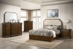 GARLAND 3-DRAWER NIGHTSTAND BEDSIDE TABLE BROWN CHERRY - Image 17