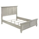FRANCO 5-PIECE QUEEN BEDROOM SET DISTRESSED WHITE - Image 3