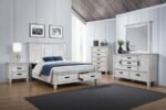 FRANCO 2-DRAWER NIGHTSTAND DISTRESSED WHITE - Image 4