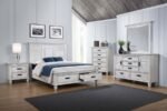 FRANCO 5-DRAWER DRESSER DISTRESSED WHITE - Image 4