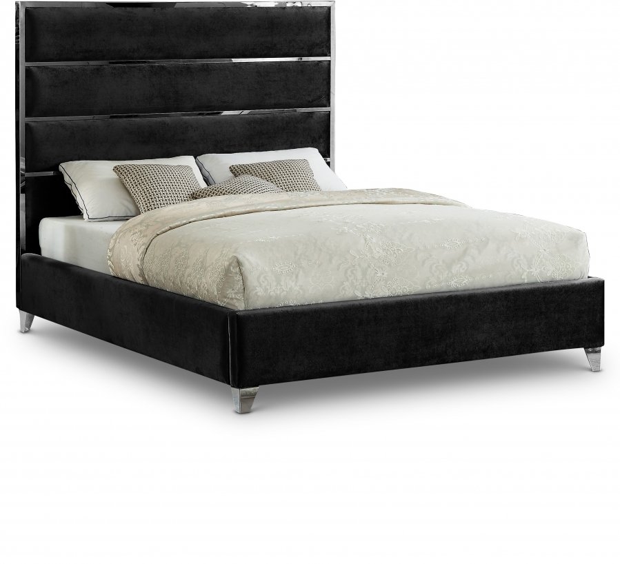 2054.jpg Zuma Velvet Upholstered Bed - Image 1