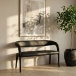 Sylvester Vegan Leather Upholstered Bench - Image 2
