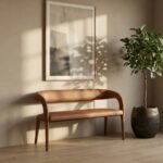 Sylvester Vegan Leather Upholstered Bench - Image 2