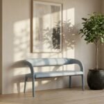 Sylvester Vegan Leather Upholstered Bench - Image 2