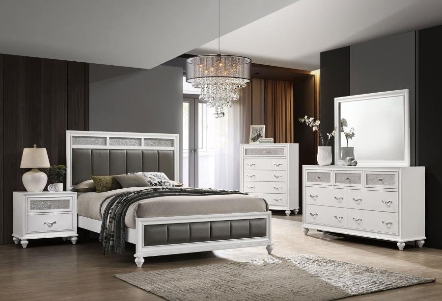 205891Q-S5_01x900.jpg BARZINI 5-PIECE QUEEN BEDROOM SET WHITE - Image 1