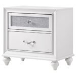 BARZINI 2-DRAWER NIGHTSTAND WHITE - Image 4