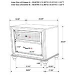 BARZINI 2-DRAWER NIGHTSTAND WHITE - Image 11