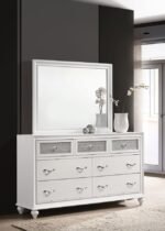 BARZINI 7-DRAWER DRESSER WITH MIRROR WHITE - Image 2