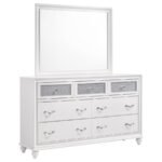 BARZINI 7-DRAWER DRESSER WITH MIRROR WHITE