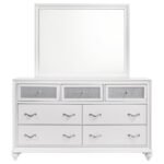 BARZINI 7-DRAWER DRESSER WITH MIRROR WHITE - Image 3