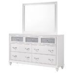 BARZINI 7-DRAWER DRESSER WITH MIRROR WHITE - Image 4