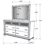 BARZINI 7-DRAWER DRESSER WITH MIRROR WHITE - Image 11
