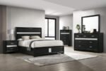 MIRANDA 5-PIECE QUEEN BEDROOM SET BLACK