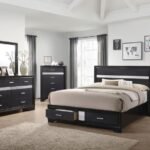 MIRANDA 5-PIECE QUEEN BEDROOM SET BLACK