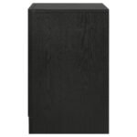 MIRANDA 3-DRAWER NIGHTSTAND BEDSIDE TABLE BLACK - Image 5