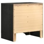 MIRANDA 3-DRAWER NIGHTSTAND BEDSIDE TABLE BLACK - Image 6