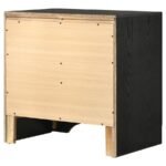 MIRANDA 3-DRAWER NIGHTSTAND BEDSIDE TABLE BLACK - Image 8