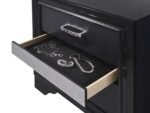 MIRANDA 3-DRAWER NIGHTSTAND BEDSIDE TABLE BLACK - Image 10