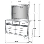 MIRANDA 7-DRAWER DRESSER WITH MIRROR BLACK - Image 12