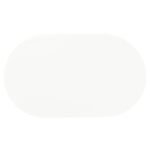 RETRO OVAL 60-INCH WOOD TOP DINING TABLE WHITE AND CHROME - Image 3