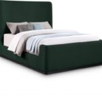 Oliver Boucle Fabric Upholstered Bed