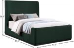 Oliver Boucle Fabric Upholstered Bed - Image 9
