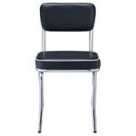 RETRO UPHOLSTERED DINING SIDE CHAIR BLACK (SET OF 2) - Image 4