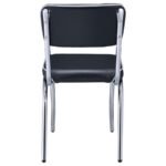 RETRO UPHOLSTERED DINING SIDE CHAIR BLACK (SET OF 2) - Image 8