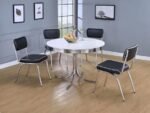 RETRO UPHOLSTERED DINING SIDE CHAIR BLACK (SET OF 2) - Image 14