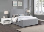 Oliver Boucle Fabric Upholstered Bed - Image 2